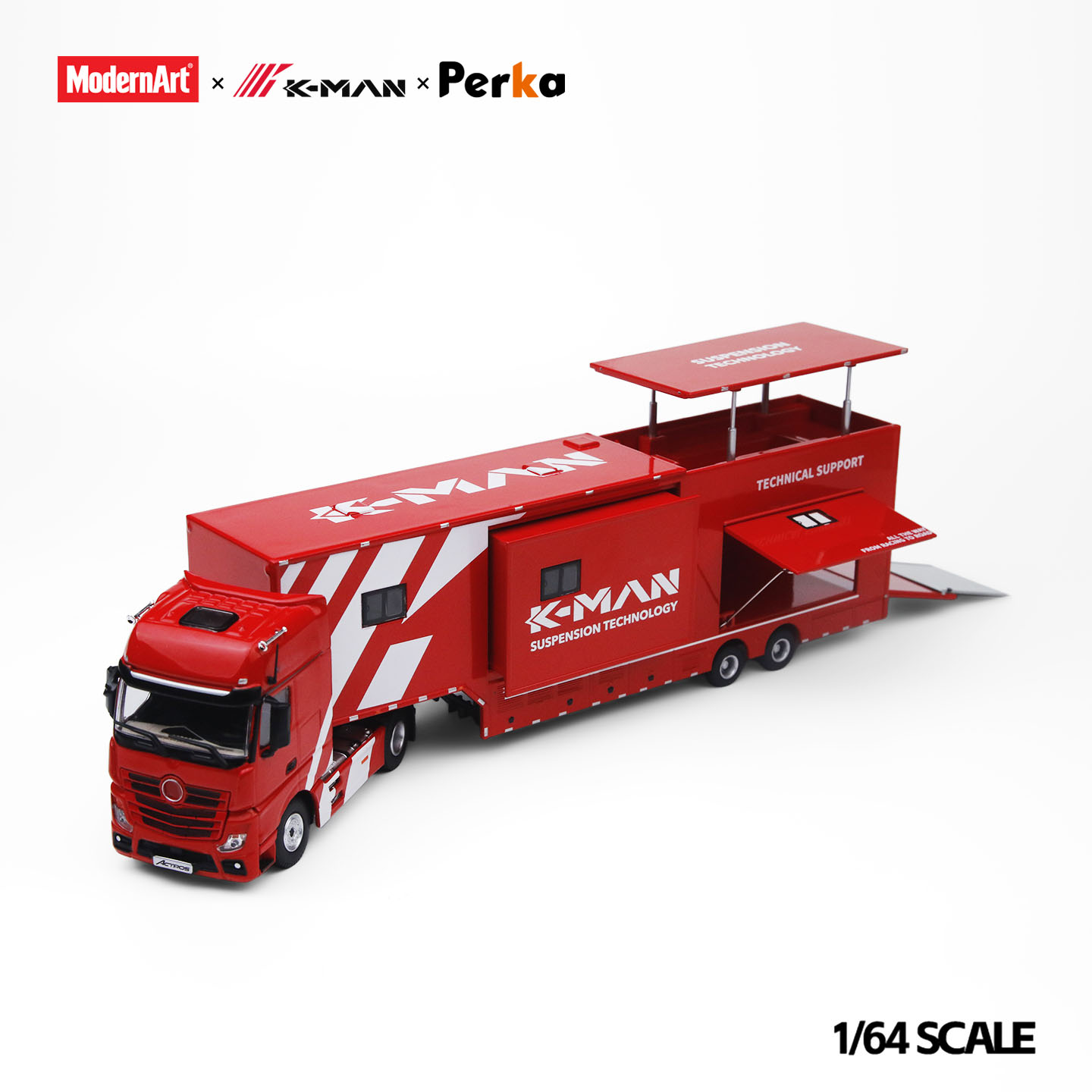 Die Cast Car 1 64 - *Pre-sale*ModernArt 1:64 Actros Racing Service Truck