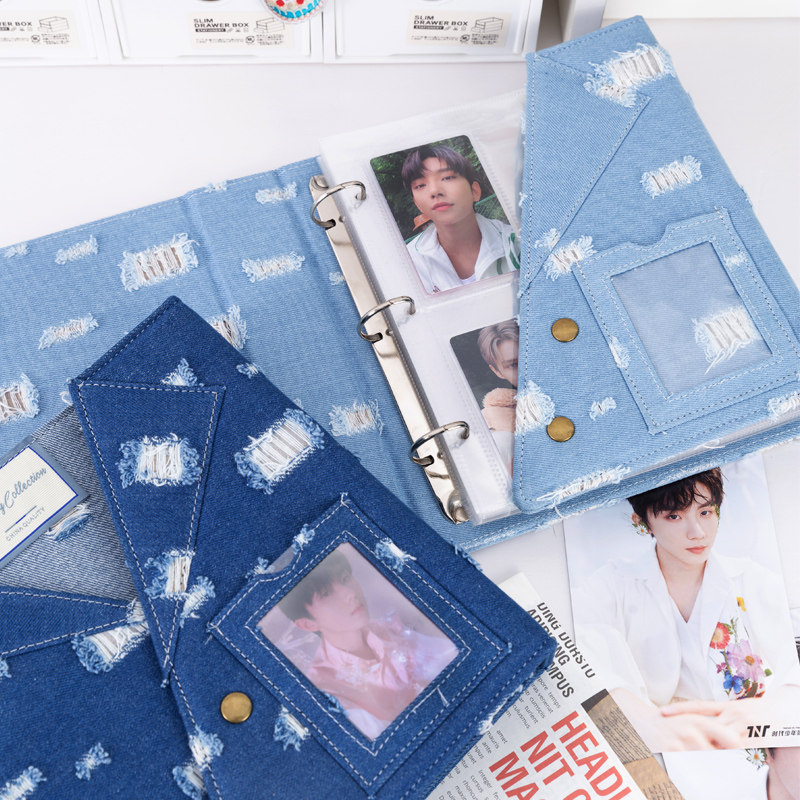 Large A5 Distressed Denim Card - Pokemon Binder Card 评论和价格